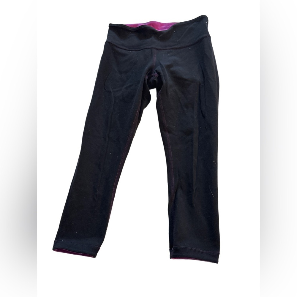 Lululemon X Soul Cycle Wunder Under Reversible Legging Purple Black 6